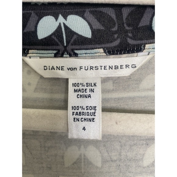 Diane Von Furstenberg Jeweled Beaded Silk Dress Size 4 Artsy Y2K Geometric - Picture 5 of 9